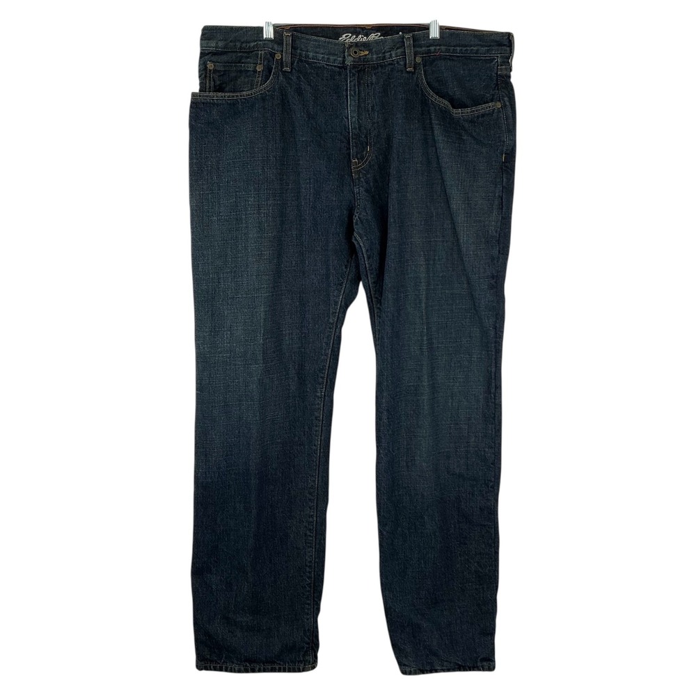 Eddie Bauer Men's 42x34 Relaxed Fit Dark Wash Flannel Lined Denim Jeans